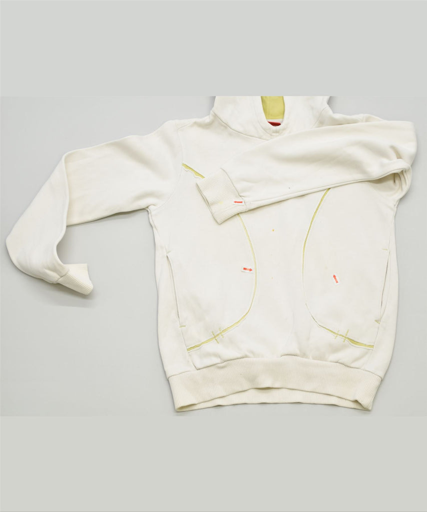 PUMA Girls Hoodie Jumper 9-10 Years White Cotton | Vintage | Thrift | Second-Hand | Used Clothing | Messina Hembry 