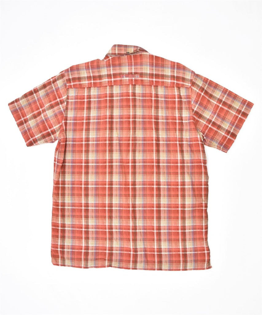 CAMEL ACTIVE Mens Short Sleeve Shirt Medium Red Check Cotton | Vintage | Thrift | Second-Hand | Used Clothing | Messina Hembry 