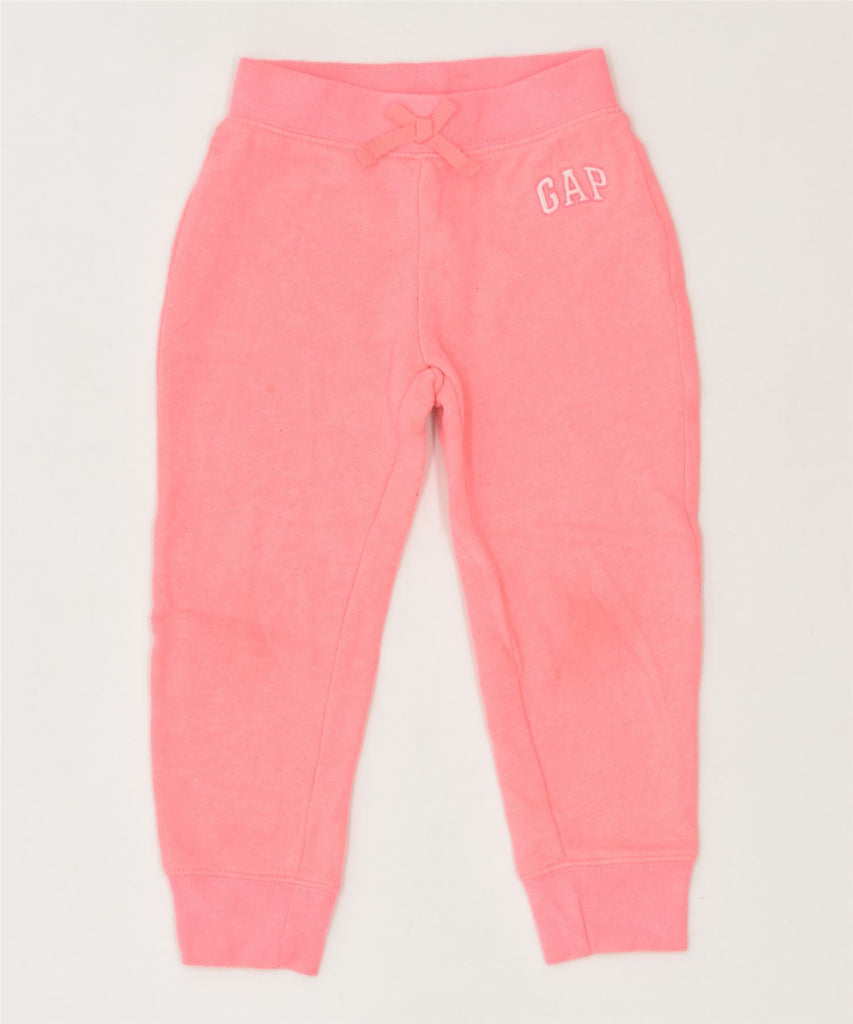 GAP Girls Tracksuit Trousers Joggers 3-4 Years Pink Cotton Sports | Vintage | Thrift | Second-Hand | Used Clothing | Messina Hembry 