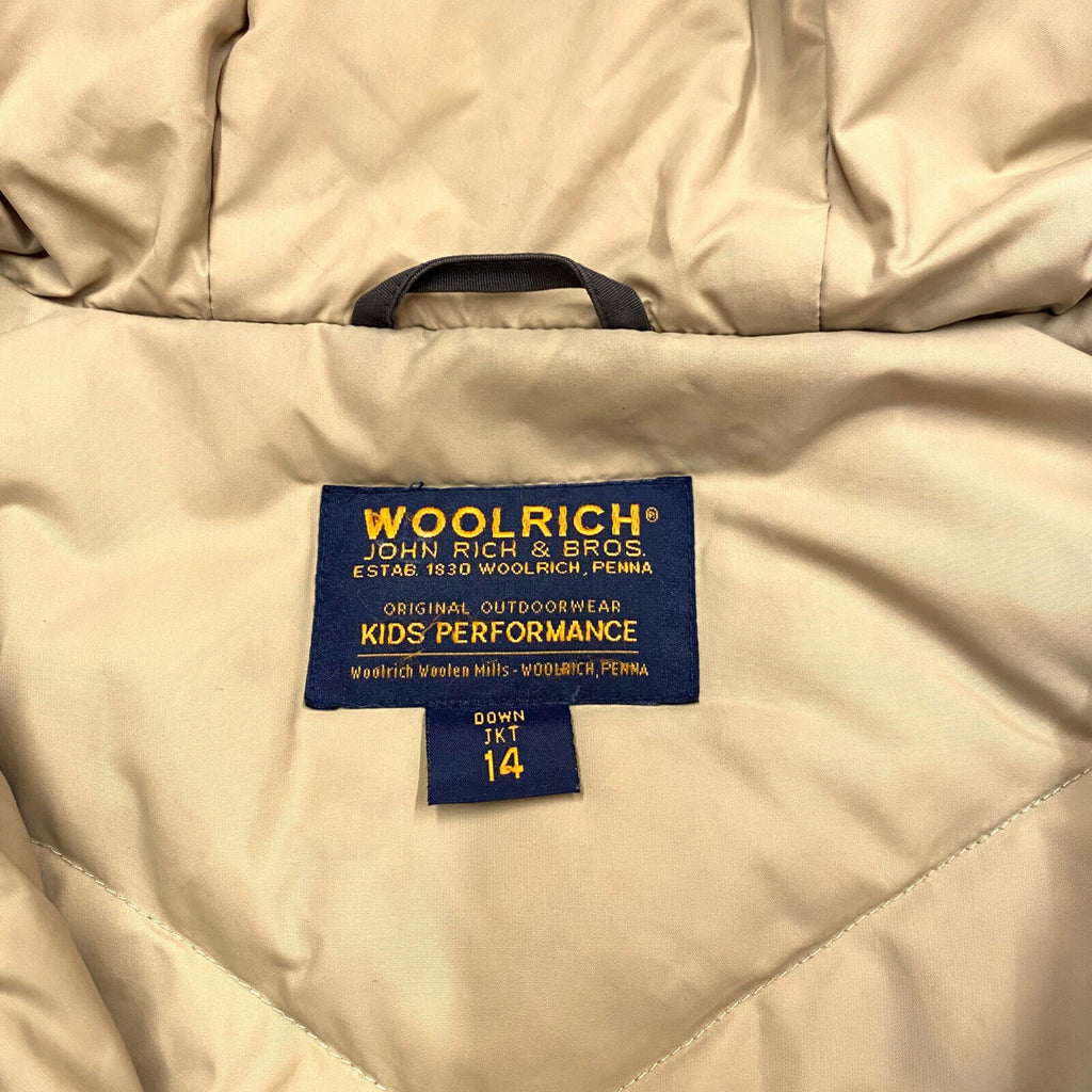 Woolrich Quilted Kids Performance Outdoor Hoodie Jacket | Vintage Designer Grey | Vintage Messina Hembry | Thrift | Second-Hand Messina Hembry | Used Clothing | Messina Hembry 