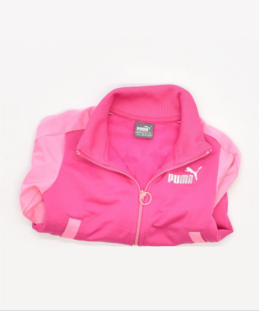 PUMA Girls Tracksuit Top Jacket 9-12 Months Pink Polyester | Vintage | Thrift | Second-Hand | Used Clothing | Messina Hembry 