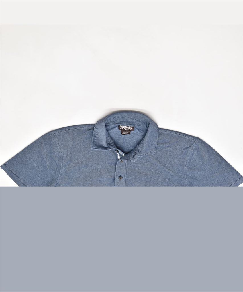 MICHAEL KORS Mens Polo Shirt Small Blue Cotton | Vintage | Thrift | Second-Hand | Used Clothing | Messina Hembry 