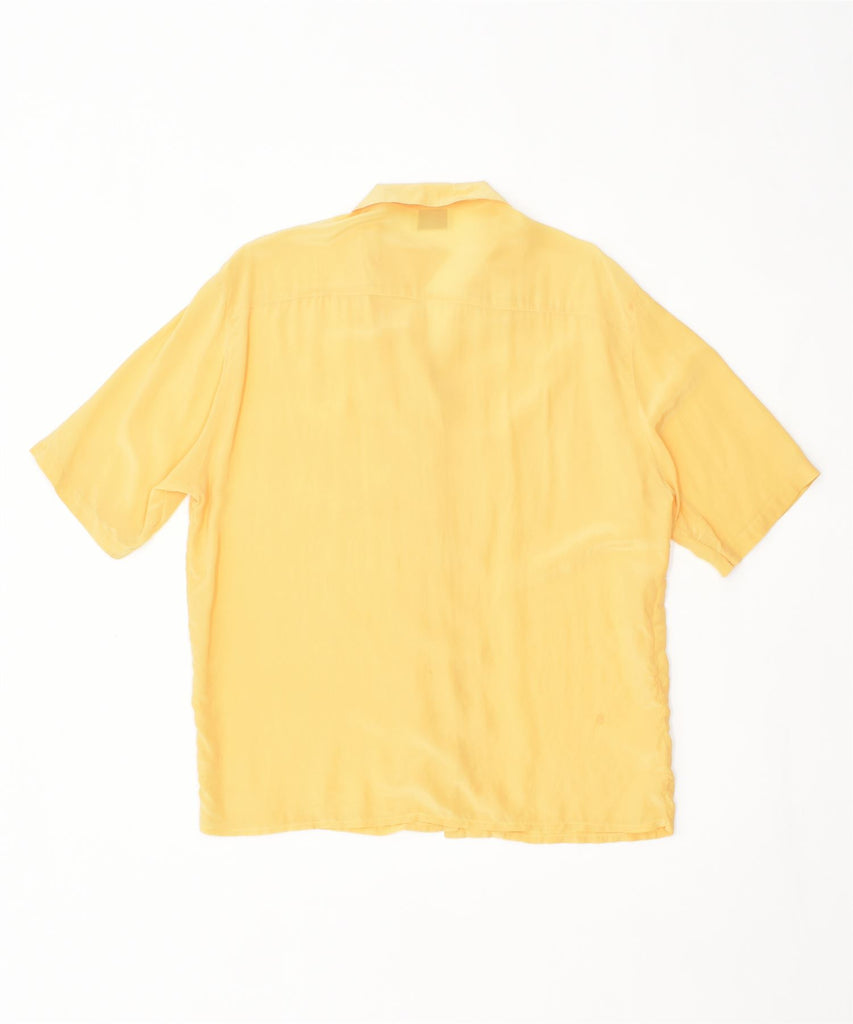 ELENA MIRO Womens Short Sleeve Shirt Blouse UK 18 XL Yellow Vintage | Vintage | Thrift | Second-Hand | Used Clothing | Messina Hembry 