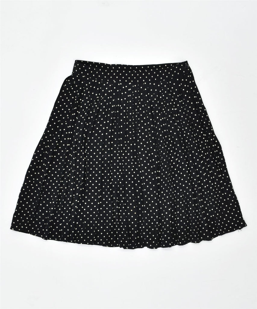 VINTAGE Womens Pleated Skirt W26 Small Black Polka Dot | Vintage | Thrift | Second-Hand | Used Clothing | Messina Hembry 