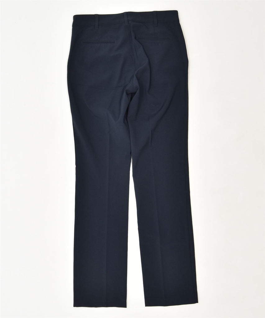 MAX & CO. Womens Straight Chino Trousers W27 L32 Navy Blue Polyester | Vintage | Thrift | Second-Hand | Used Clothing | Messina Hembry 