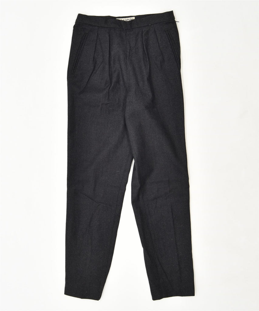 NEW YORK Womens Casual Trousers IT 44 Medium W26 L29 Black Wool Vintage | Vintage | Thrift | Second-Hand | Used Clothing | Messina Hembry 