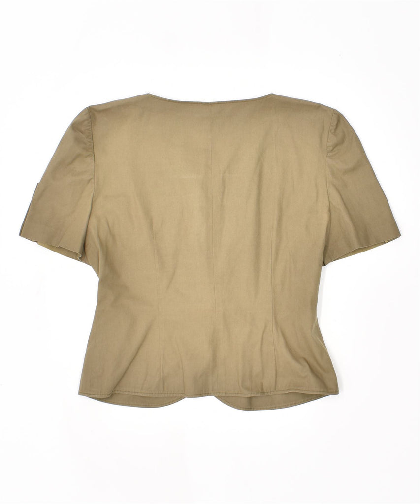 LUISA SPAGNOLI Womens 6 Button 2 Piece Skirt Set IT 46 Large W29 Khaki | Vintage | Thrift | Second-Hand | Used Clothing | Messina Hembry 