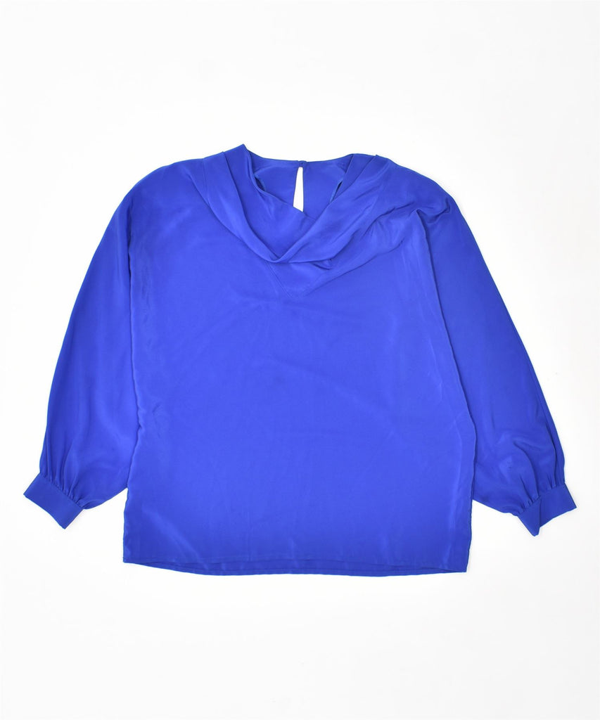 VINTAGE Womens Batwing Blouse Top UK 18 XL Blue | Vintage | Thrift | Second-Hand | Used Clothing | Messina Hembry 