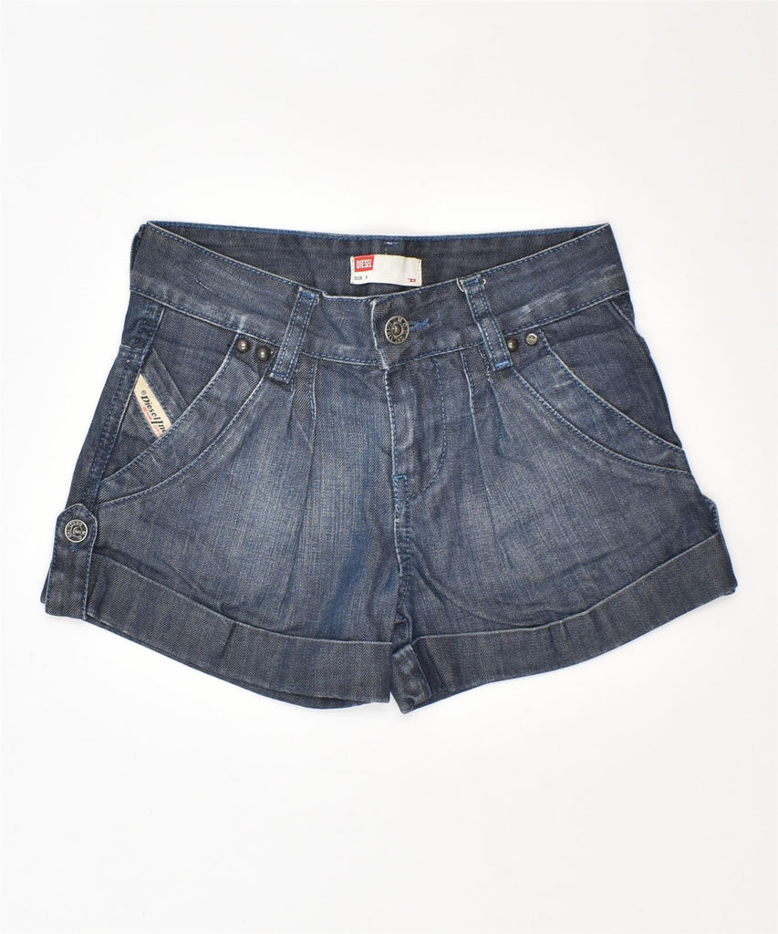 DIESEL Girls High Waist Denim Shorts 7-8 Years W22 Blue Cotton | Vintage | Thrift | Second-Hand | Used Clothing | Messina Hembry 