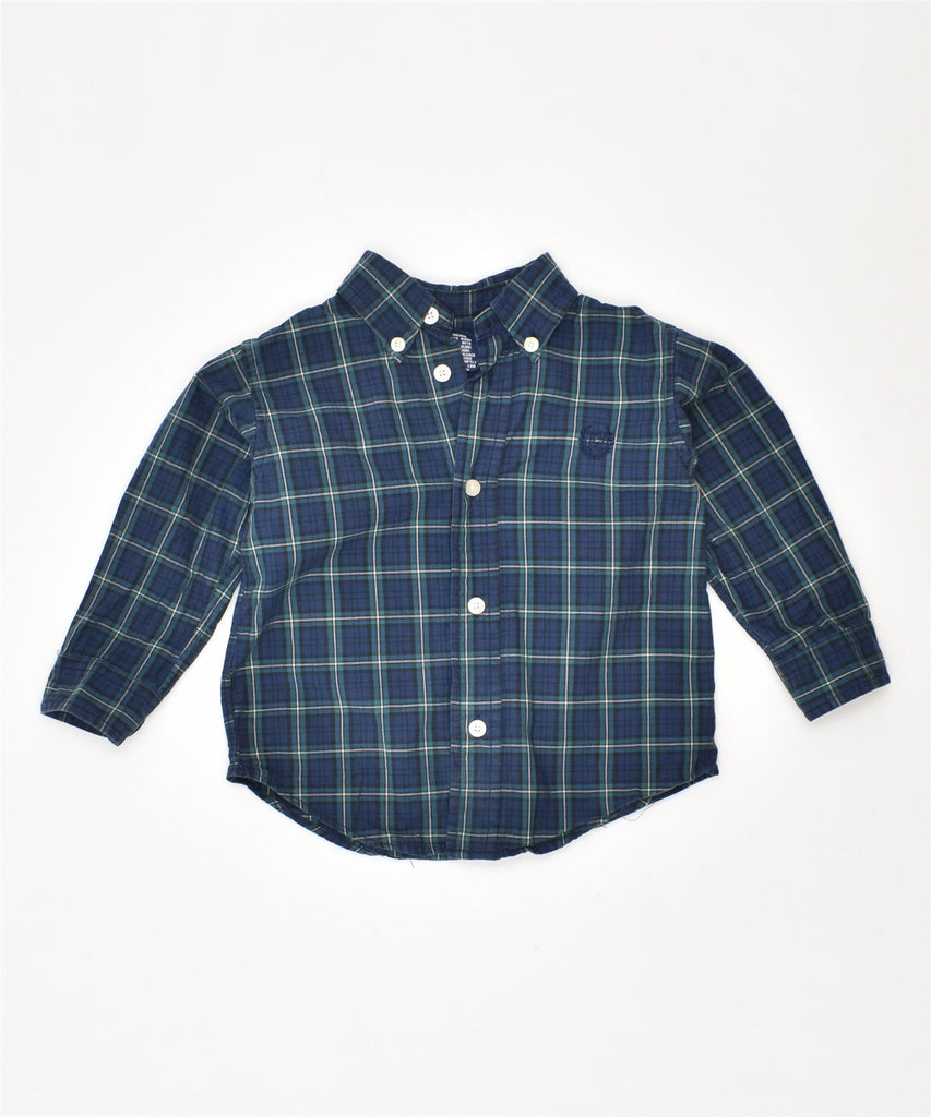 CHAPS Boys Shirt 12-18 Months Blue Check Cotton | Vintage | Thrift | Second-Hand | Used Clothing | Messina Hembry 