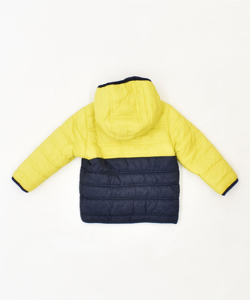 CHAMPION Boys Hooded Padded Jacket 9-12 Months Small Yellow Polyamide | Vintage | Thrift | Second-Hand | Used Clothing | Messina Hembry 