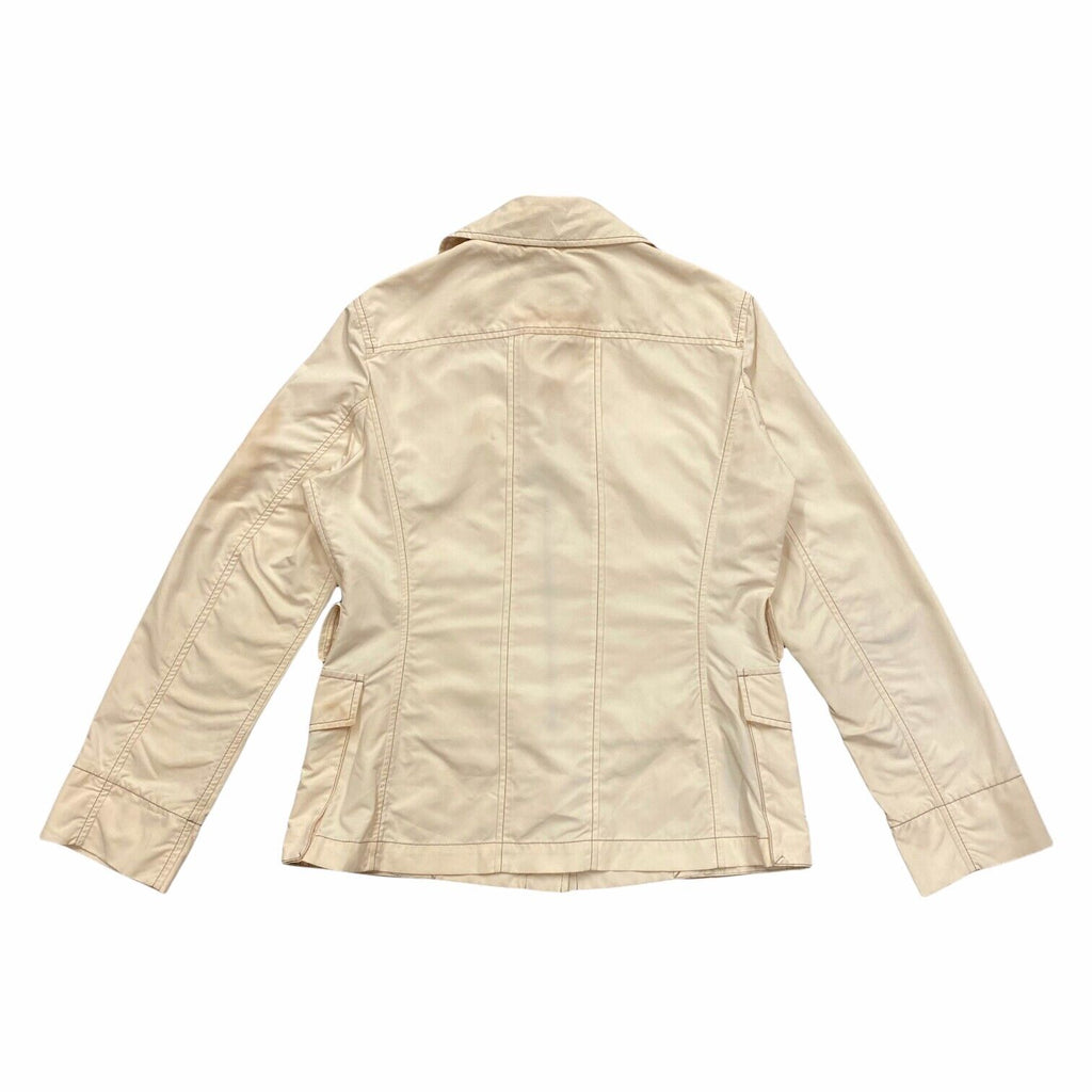 Fay Nylon Women's Jacket | Vintage High End Luxury Designer Beige Medium VTG | Vintage Messina Hembry | Thrift | Second-Hand Messina Hembry | Used Clothing | Messina Hembry 