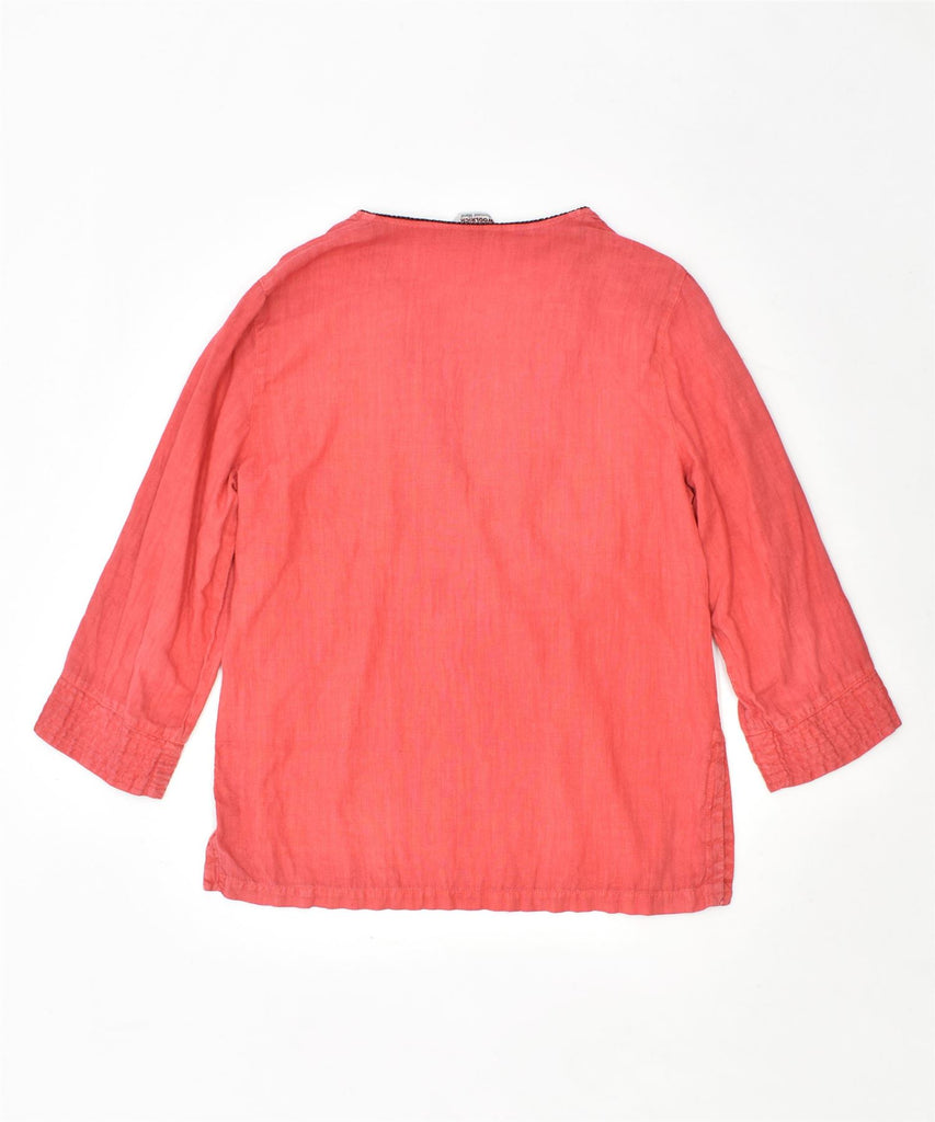 WOOLRICH Womens 3/4 Sleeve Blouse Top UK 12 Medium Red | Vintage | Thrift | Second-Hand | Used Clothing | Messina Hembry 