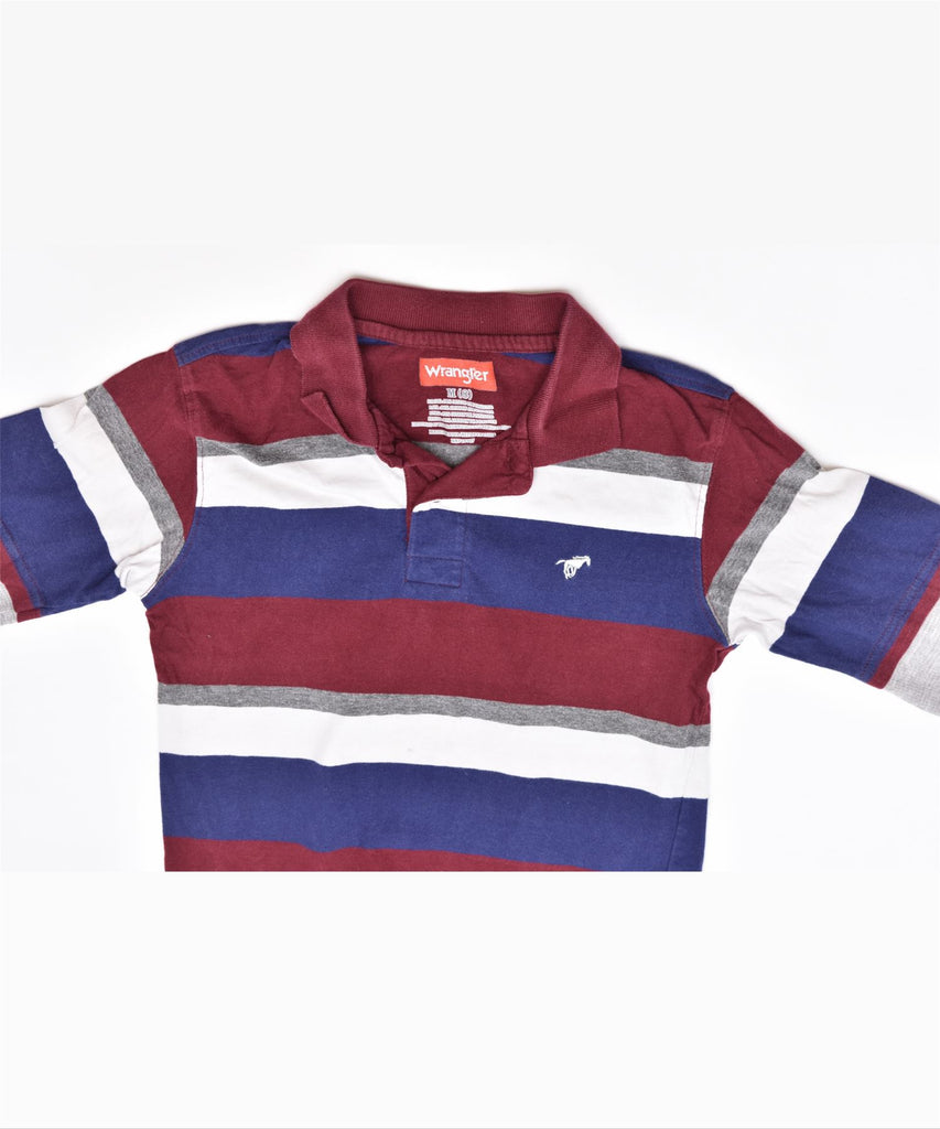 WRANGLER Boys Long Sleeve Polo Shirt 7-8 Years Medium Multicoloured | Vintage | Thrift | Second-Hand | Used Clothing | Messina Hembry 