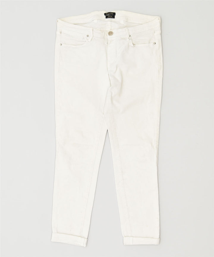MASSIMO DUTTI Womens Crop Slim Jeans EU 38 Medium W30 L28 White | Vintage | Thrift | Second-Hand | Used Clothing | Messina Hembry 