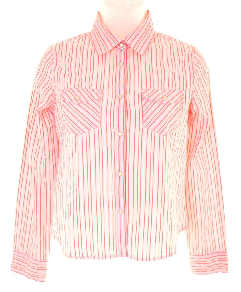 UNITED COLORS OF BENETTON Girls Shirt 11-12 Years Pink Striped Cotton - Second Hand & Vintage Designer Clothing - Messina Hembry