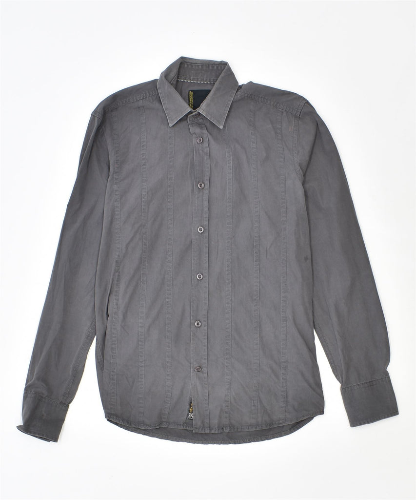 JACK & JONES Mens Shirt Small Grey Cotton | Vintage | Thrift | Second-Hand | Used Clothing | Messina Hembry 