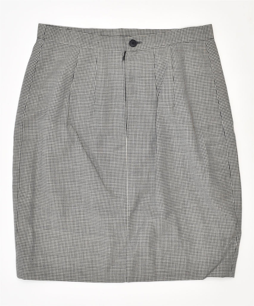 LUISA SPAGNOLI Womens Pencil Skirt IT 44 Medium W28 Grey Check | Vintage | Thrift | Second-Hand | Used Clothing | Messina Hembry 