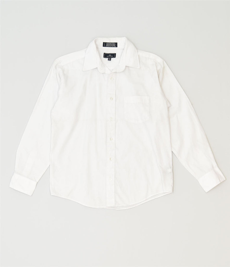 DOCKERS Boys Shirt 13-14 Years White Cotton Classic | Vintage | Thrift | Second-Hand | Used Clothing | Messina Hembry 