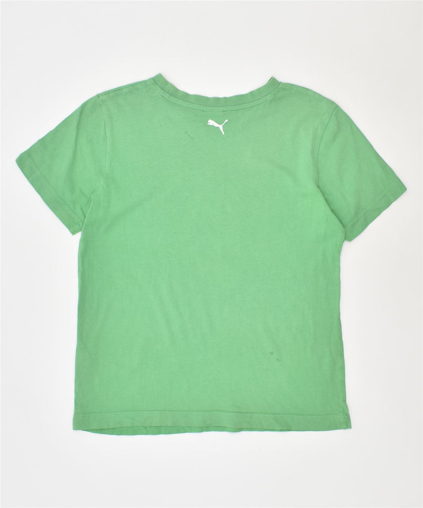 PUMA Boys Graphic T-Shirt Top 11-12 Years Green Cotton | Vintage | Thrift | Second-Hand | Used Clothing | Messina Hembry 