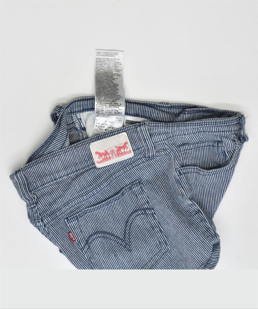 LEVI'S Girls Shorts 6-7 Years W28 Blue Striped Cotton | Vintage | Thrift | Second-Hand | Used Clothing | Messina Hembry 