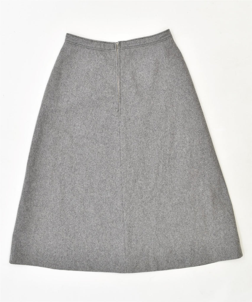 VINTAGE Womens High Waist A-Line Skirt W26 Medium Grey Wool | Vintage | Thrift | Second-Hand | Used Clothing | Messina Hembry 