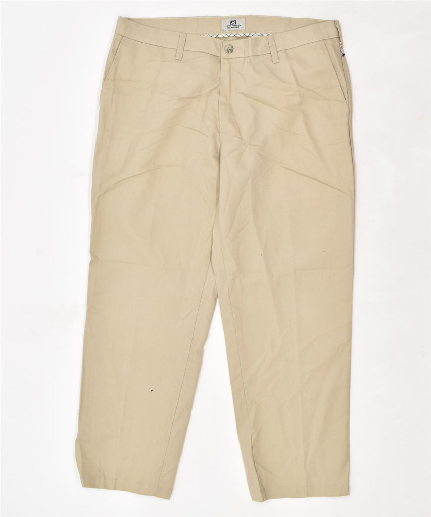 LEE Mens Straight Relaxed Fit Chino Trousers W38 L29 Beige Polyester | Vintage | Thrift | Second-Hand | Used Clothing | Messina Hembry 