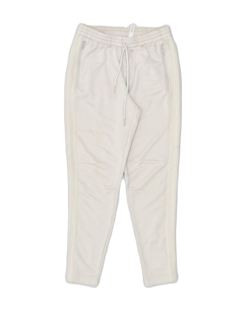 ADIDAS Mens Slim Tracksuit Trousers XS Off White Polyester | Vintage | Thrift | Second-Hand | Used Clothing | Messina Hembry 