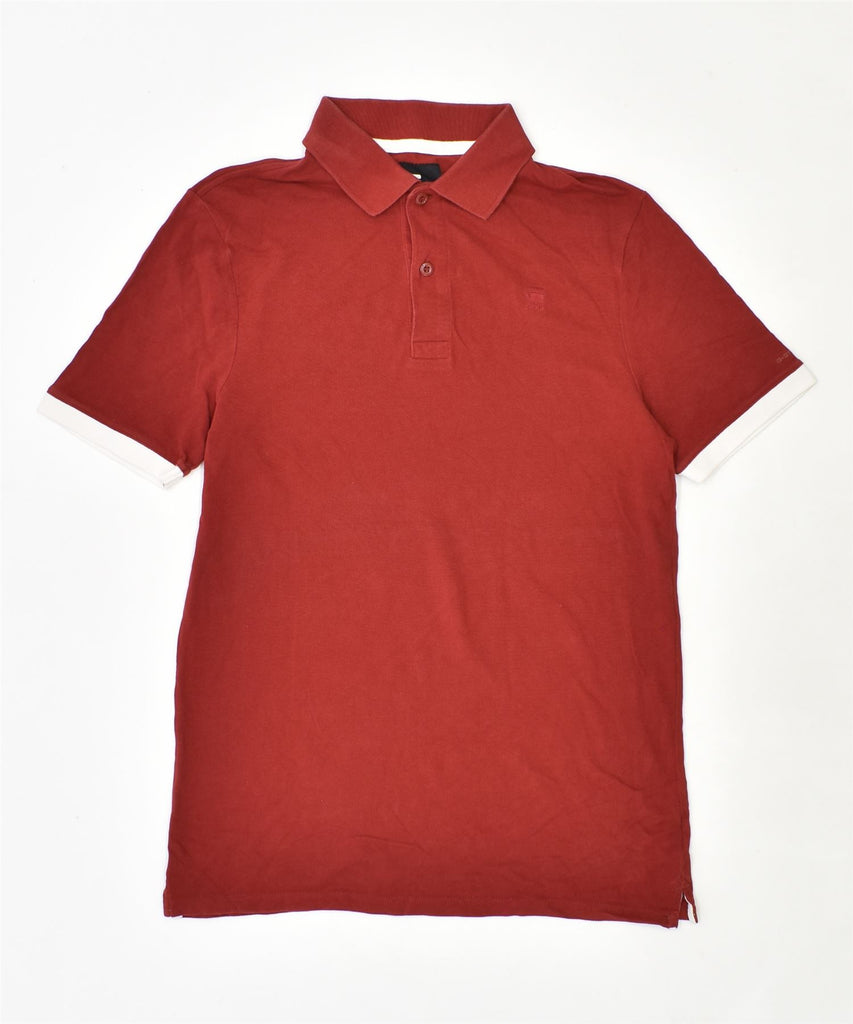 G-STAR Mens Slim Fit Polo Shirt Medium Burgundy Cotton | Vintage | Thrift | Second-Hand | Used Clothing | Messina Hembry 