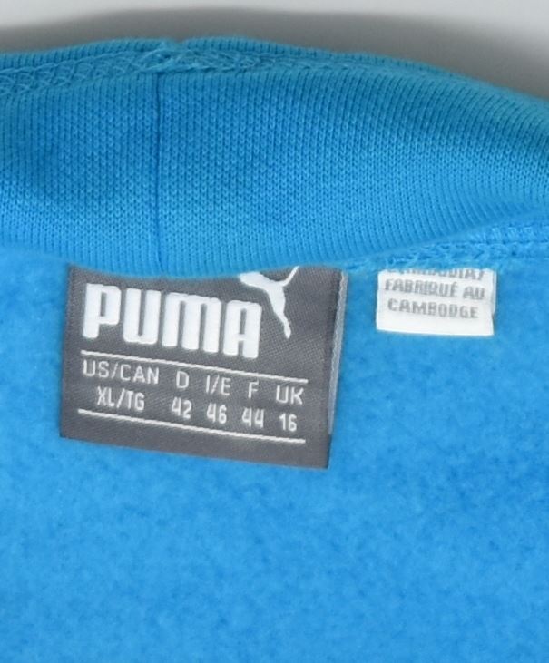 PUMA Womens Sweatshirt Jumper UK 16 Large Blue Cotton | Vintage | Thrift | Second-Hand | Used Clothing | Messina Hembry 