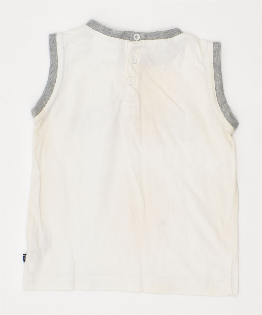 CHAMPION Boys Graphic Vest Top 9-12 Months Small White Cotton | Vintage | Thrift | Second-Hand | Used Clothing | Messina Hembry 