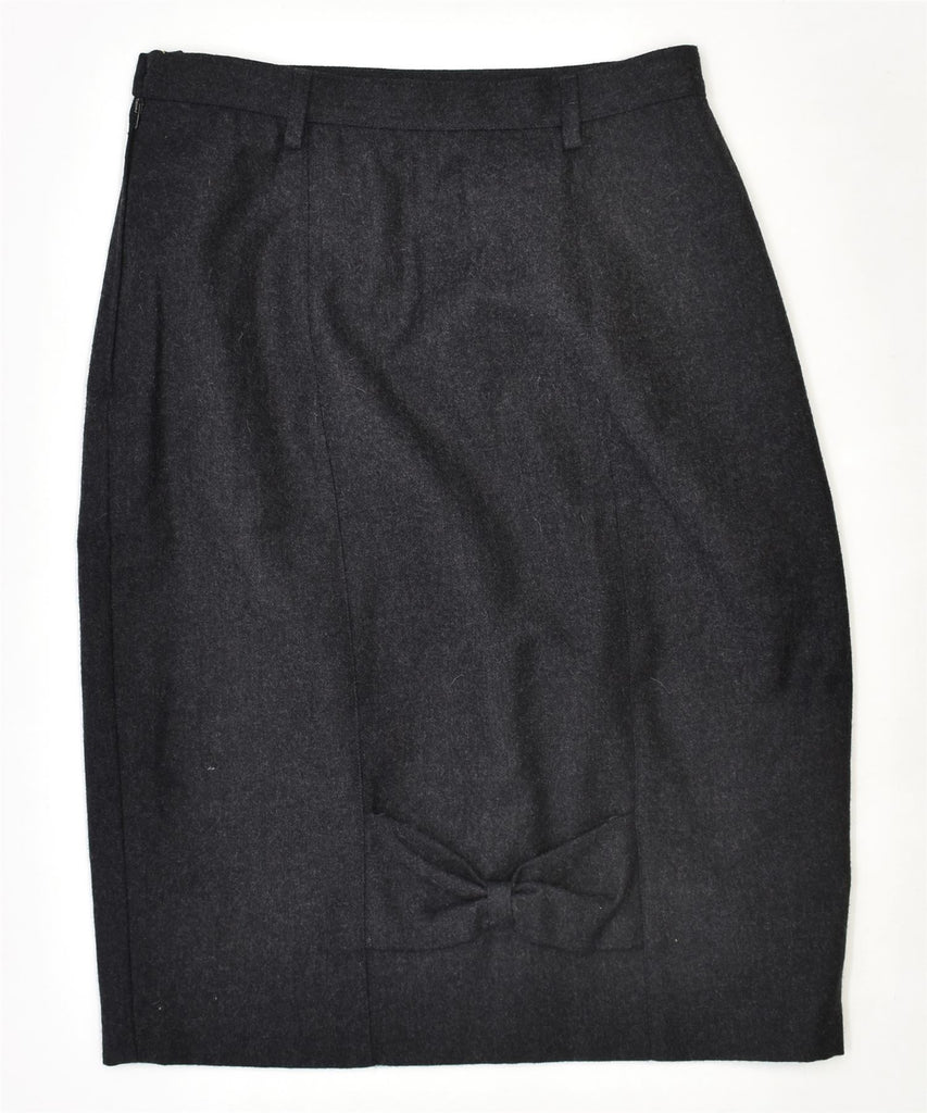 VINTAGE Womens Pencil Skirt IT 44 Medium W27 Grey Wool | Vintage | Thrift | Second-Hand | Used Clothing | Messina Hembry 