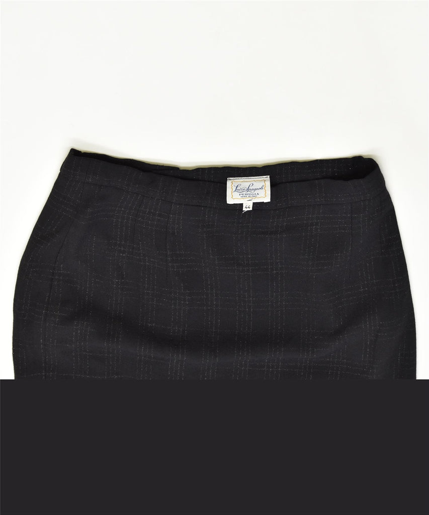 LUISA SPAGNOLI Womens Pencil Skirt IT 44 Medium W28 Black Viscose | Vintage | Thrift | Second-Hand | Used Clothing | Messina Hembry 