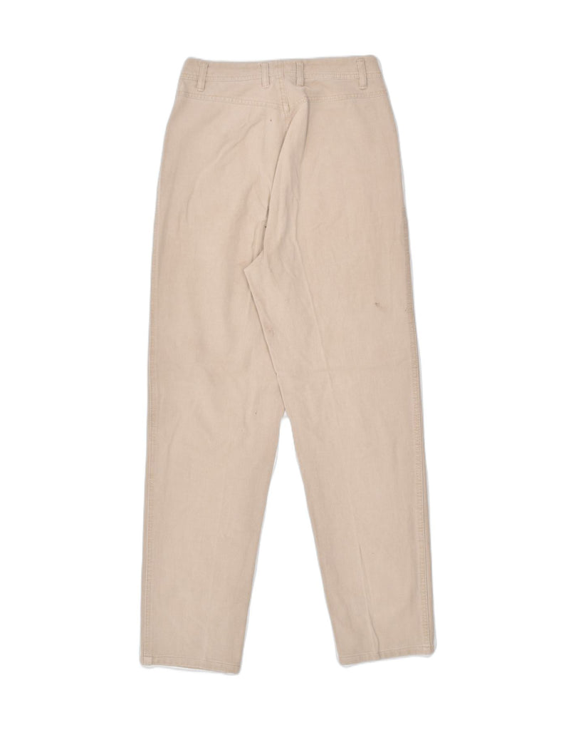 ROSNER Womens Straight Casual Trousers W24 L27 Beige Cotton | Vintage | Thrift | Second-Hand | Used Clothing | Messina Hembry 