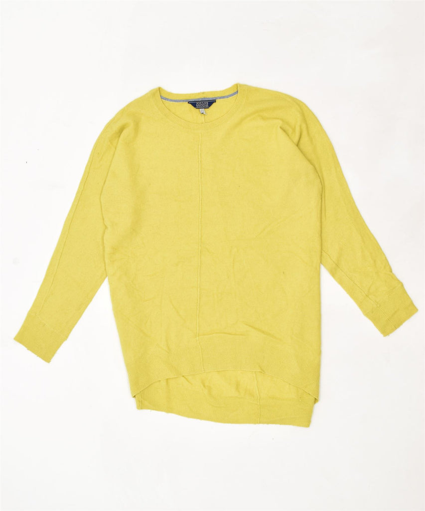 JOULES Womens Crew Neck Jumper Sweater UK 16 Large Yellow Viscose | Vintage | Thrift | Second-Hand | Used Clothing | Messina Hembry 