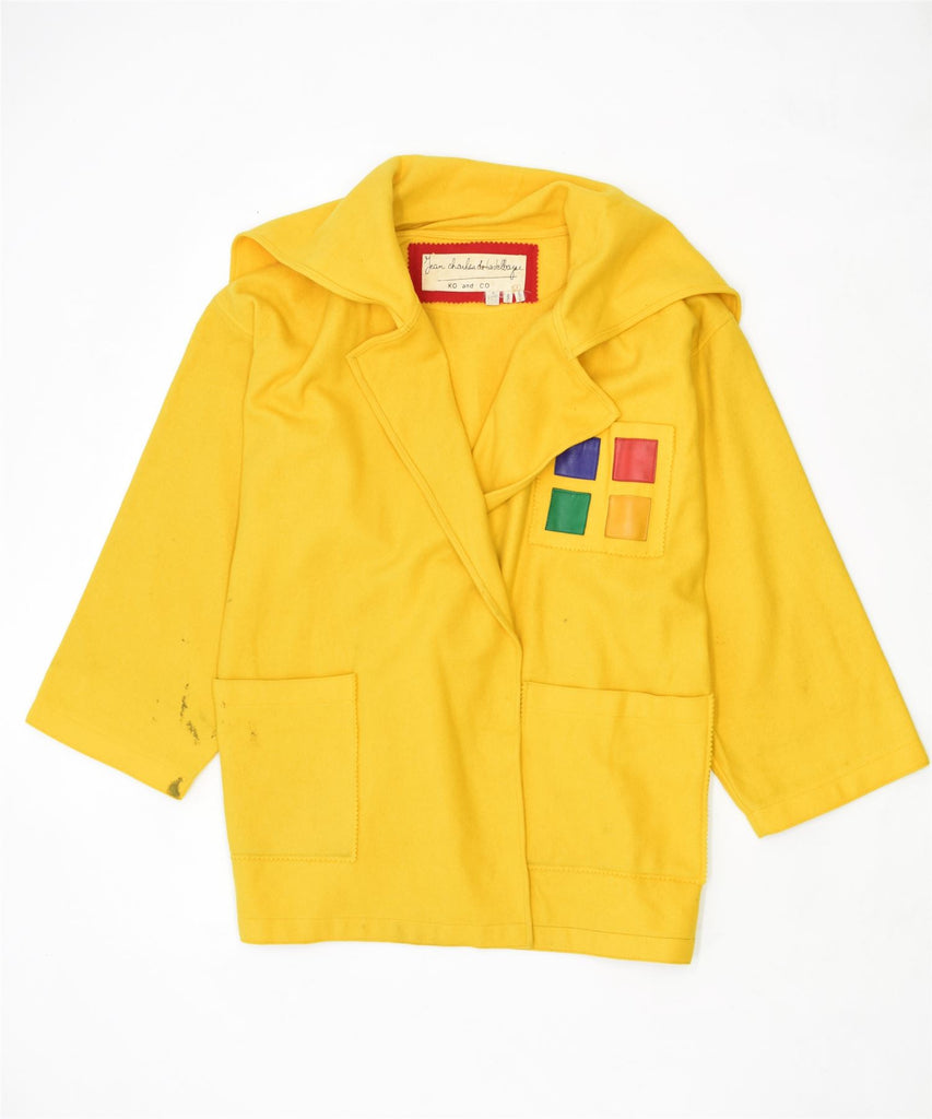 JEAN CHARLES DE CASTELBAJAC Womens Hooded Overcoat UK 20 2XL Yellow | Vintage | Thrift | Second-Hand | Used Clothing | Messina Hembry 