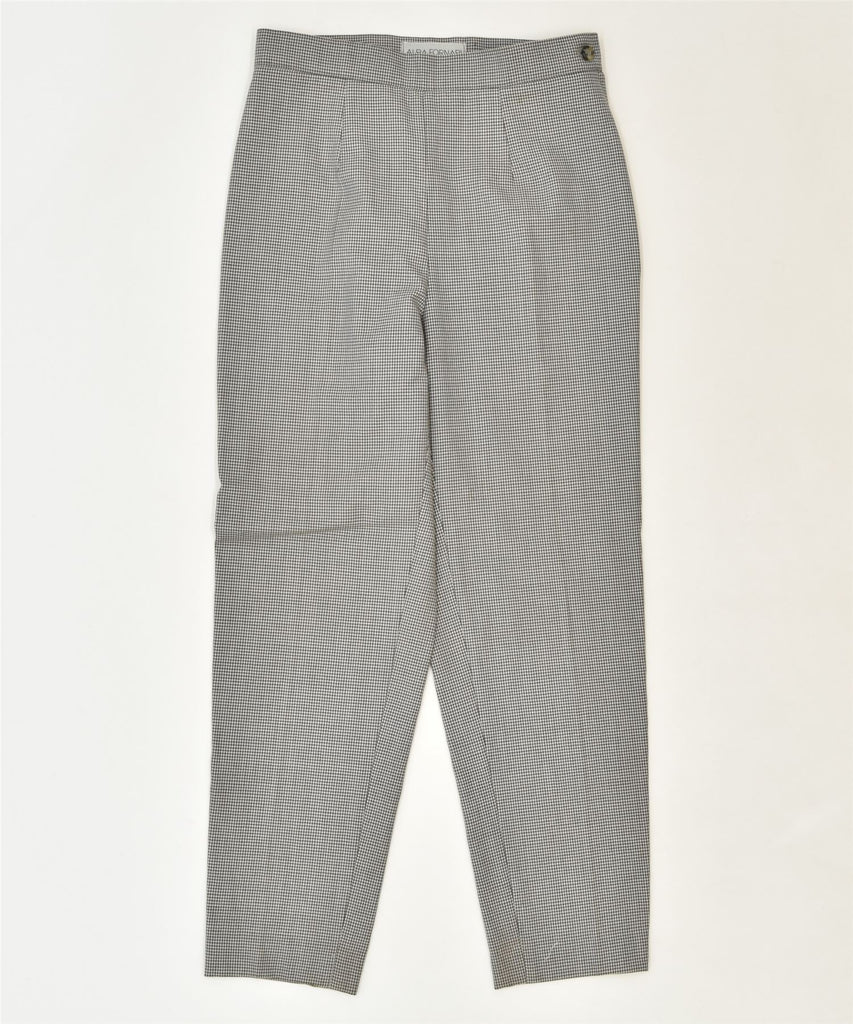 ALBA FORNARI Womens Pegged Suit Trousers IT 42 Medium W28 L27 Grey | Vintage | Thrift | Second-Hand | Used Clothing | Messina Hembry 