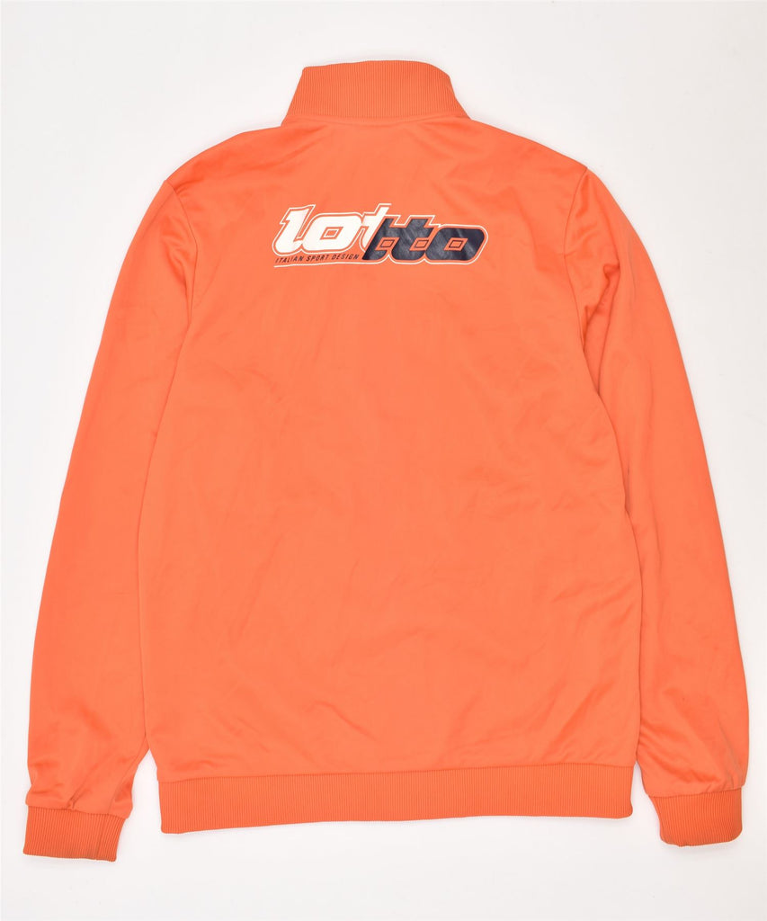 LOTTO Boys Tracksuit Top Jacket 15-16 Years XL Orange Polyester | Vintage | Thrift | Second-Hand | Used Clothing | Messina Hembry 