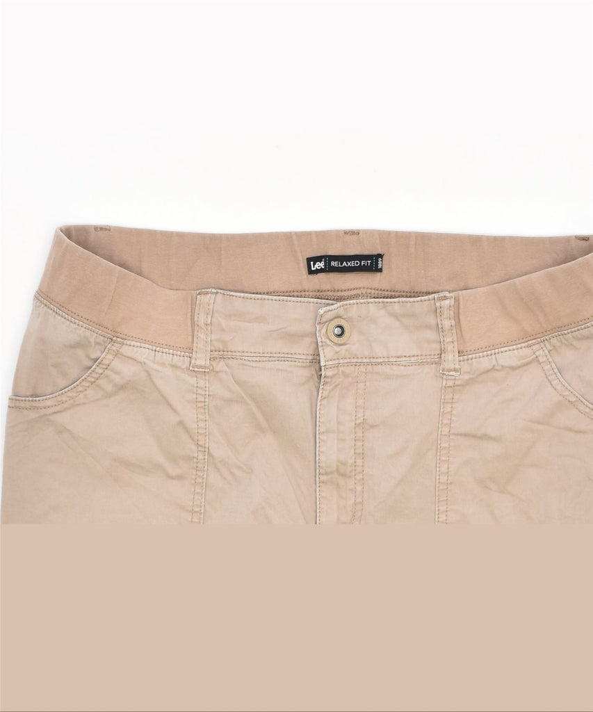 LEE Womens Relaxed Fit Cargo Capri Trousers W38 L21 Beige | Vintage | Thrift | Second-Hand | Used Clothing | Messina Hembry 