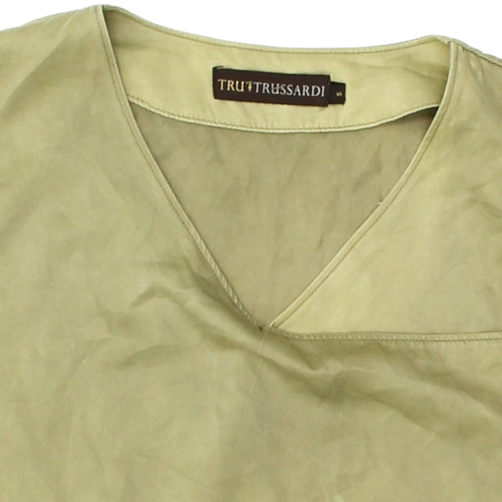 Tru Trussardi Womens Green Sleeveless Dress | Vintage High End Designer VTG | Vintage Messina Hembry | Thrift | Second-Hand Messina Hembry | Used Clothing | Messina Hembry 