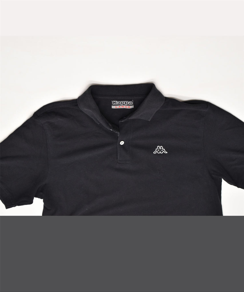 KAPPA Mens Polo Shirt Large Black Cotton | Vintage | Thrift | Second-Hand | Used Clothing | Messina Hembry 