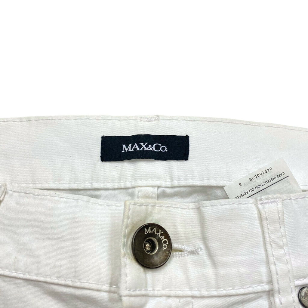 Max & Co. Women's Chino Trousers | Vintage Luxury High End Designer White GB 14 | Vintage Messina Hembry | Thrift | Second-Hand Messina Hembry | Used Clothing | Messina Hembry 