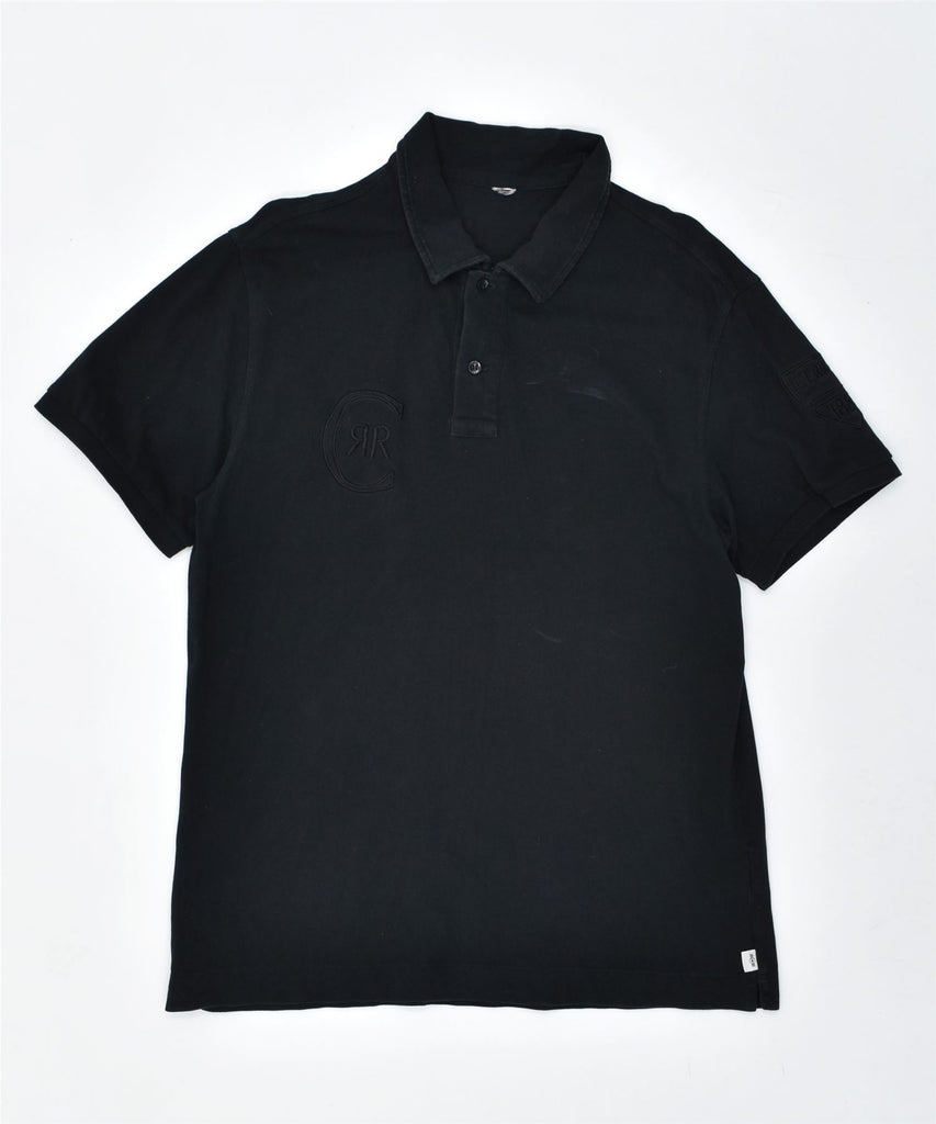 CERRUTI Mens Polo Shirt Medium Black Vintage | Vintage | Thrift | Second-Hand | Used Clothing | Messina Hembry 