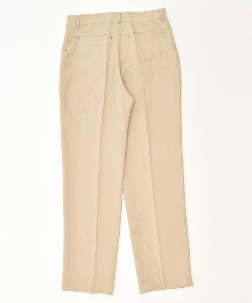 PRANI Womens Slim Suit Trousers IT 48 XL W32 L31 Beige Polyester Classic | Vintage | Thrift | Second-Hand | Used Clothing | Messina Hembry 