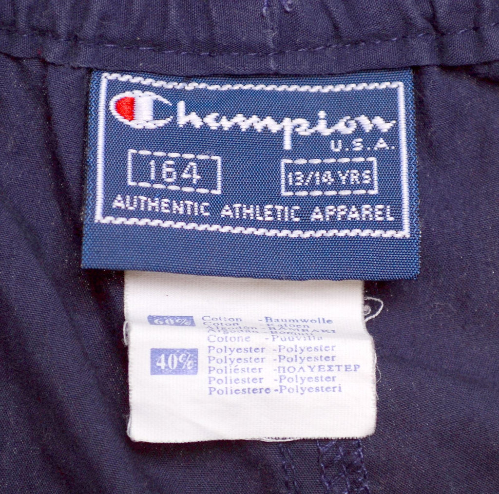 CHAMPION Boys Capri Tracksuit Trousers 13-14 Years Blue Cotton | Vintage | Thrift | Second-Hand | Used Clothing | Messina Hembry 