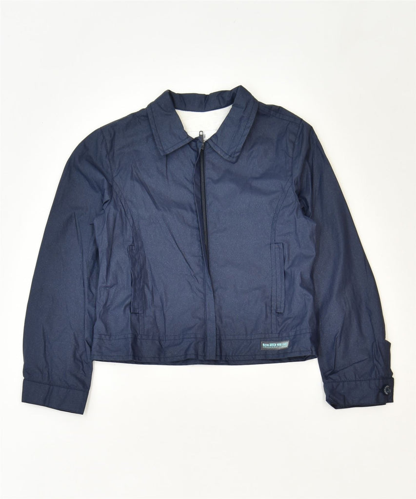 TRUSSARDI Girls Rain Jacket 4-5 Years Navy Blue Cotton Classic | Vintage | Thrift | Second-Hand | Used Clothing | Messina Hembry 