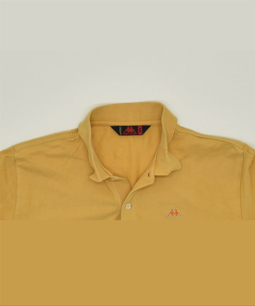 KAPPA Mens Polo Shirt Large Yellow Cotton | Vintage | Thrift | Second-Hand | Used Clothing | Messina Hembry 