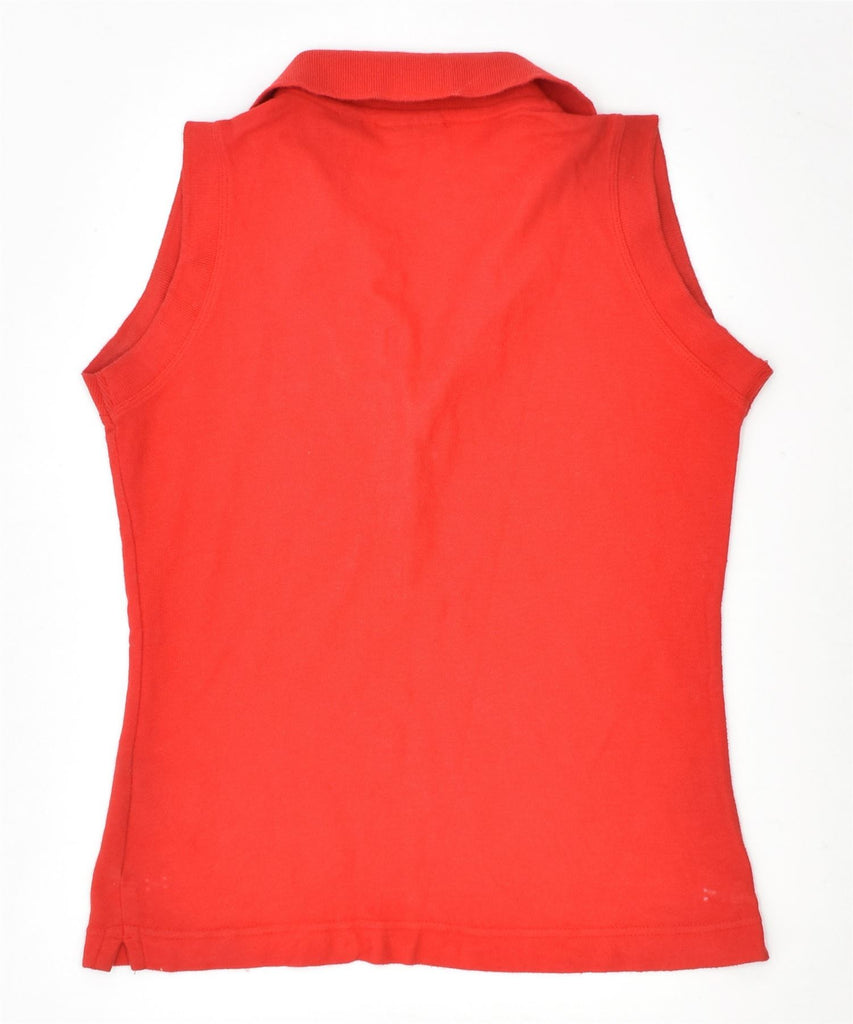 FILA Womens Sleeveless Polo Shirt UK 10 Small Red Cotton | Vintage | Thrift | Second-Hand | Used Clothing | Messina Hembry 