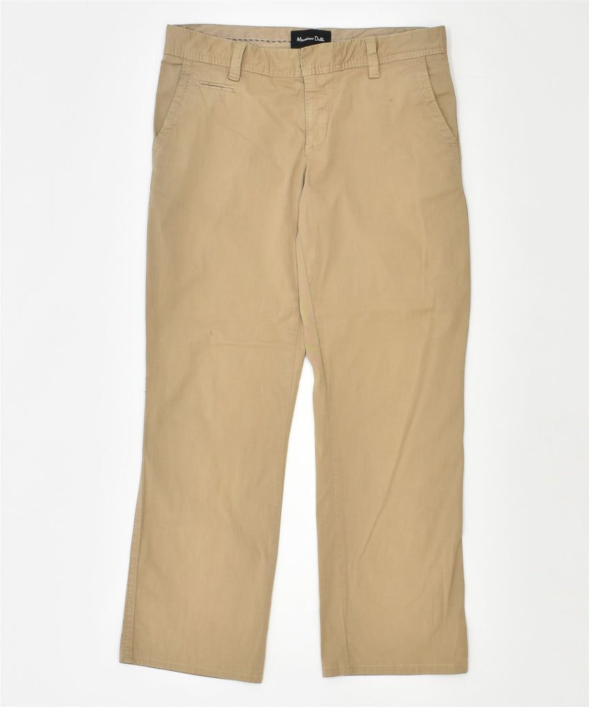 MASSIMO DUTTI Womens Chino Trousers W30 L27 Brown Cotton | Vintage | Thrift | Second-Hand | Used Clothing | Messina Hembry 