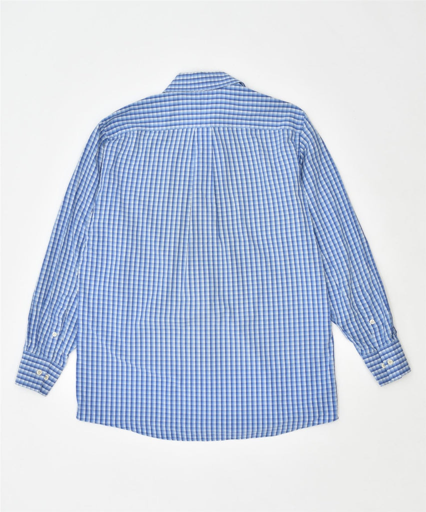 MICHAEL KORS Mens Shirt Size 15 1/2 Medium Blue Check | Vintage | Thrift | Second-Hand | Used Clothing | Messina Hembry 